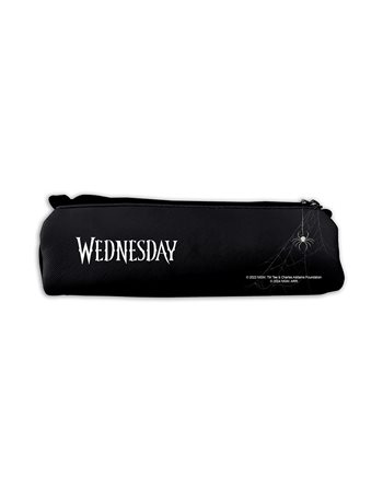 LEATHER PENCIL CASE WITH 3 ZIPPERS - WEDNESDAY 4  Oval Pencil Cases