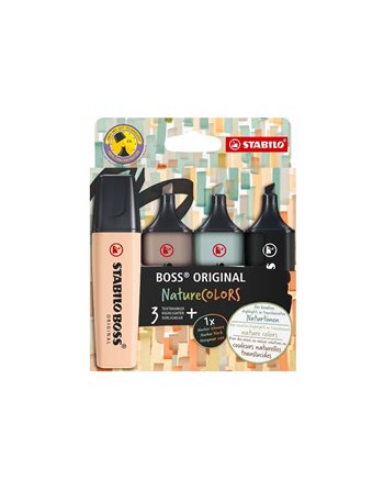 HIGHLIGHTERS STABILO BOSS NATURE SET 70/4-2-5 4pcs  Highlighters