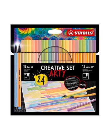SET STABILO ARTY 8868/24pcs (12*88+12*68)  Writing Markers