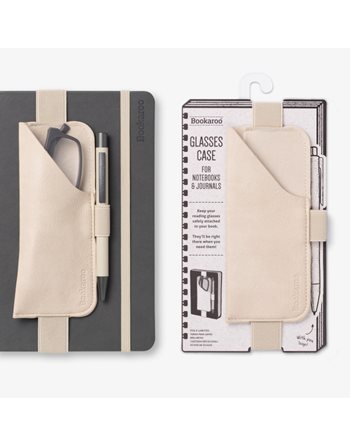 GLASSES AND PEN CASE FOR BOOK IF BOOKAROO CASE 41234 CREAM  Brillenetuis
