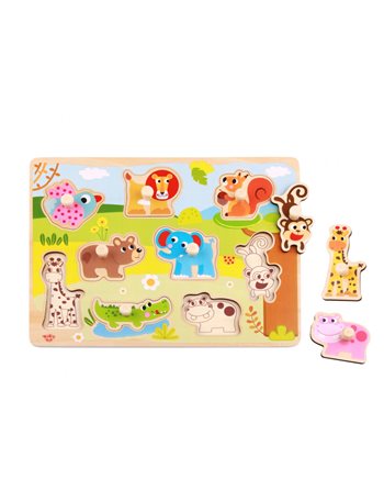 WOODEN ANIMAL PUZZLE  Puzzles - Kids