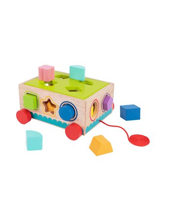 WOODEN SHAPE SORTER CART  Wooden Toys