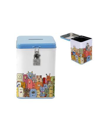 MONEY BOX WITH KEY i-TOTAL XL2157 PAWSITIVE  Money Boxes