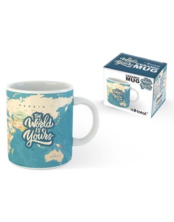 CERAMIC MUG i-TOTAL XL1850 BLUE MAP 295ml  Mugs