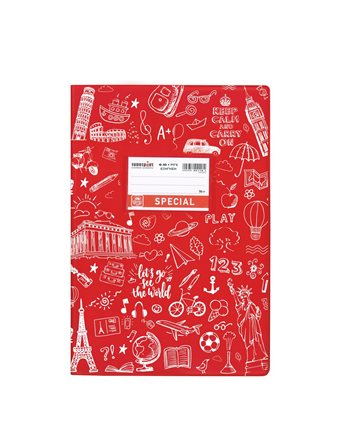 ΤΕΤΡΑΔΙΟ DOODLES ΕΞΗΓΗΣΗ ΚΑΡΦΙΤΣΑ ΡΙΓΕ ΚΟΚΚΙΝΟ Β5 50φ (4322)  Τετράδια Εξηγήσεις