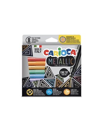 MARKERS CARIOCA METALLIC FINE TIP/8 43162  Painting Markers