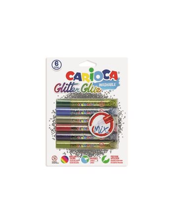 ΚΟΛΛΑ CARIOCA 42112 MIX GLITTER GLUE/6 10,5ml  Κόλλες