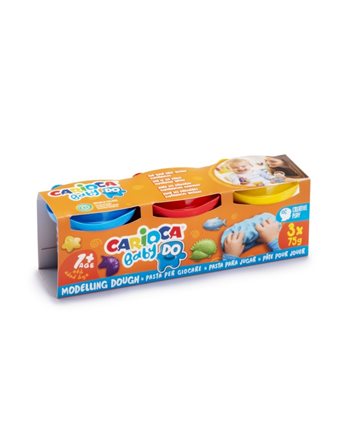 MODELLING DOUGH CARIOCA BABY 43179 1+ SET 3pcs x75gr  Knetmasse - Ton