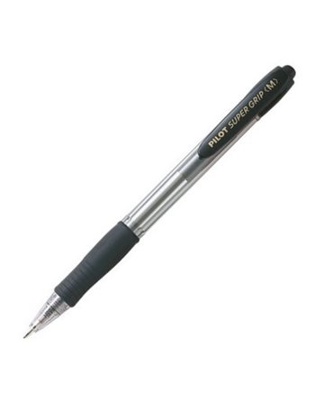 PILOT SUPER GRIP BALLPOINT PEN MEDIUM BLACK  Pens