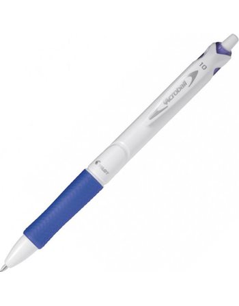 PILOT BG ACROBALL PURE WHITE BALLPOINT PEN MEDIUM BLUE  Pens