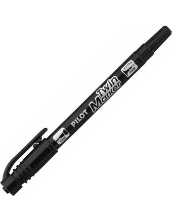 PILOT TWIN BG PERMANENT MARKER BLACK  Writing Markers