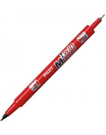 PILOT TWIN BG PERMANENT MARKER RED  Writing Markers