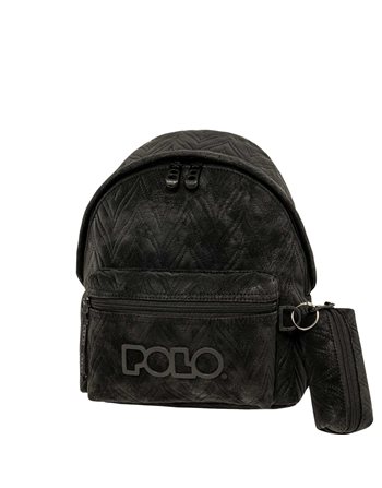POLO BACKPACK MINI LEAVES BLACK (907083-2000)  Lifestyle-Taschen