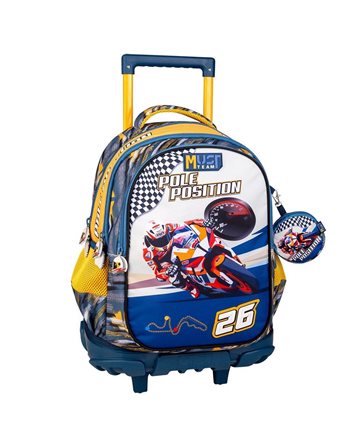 ΤΣΑΝΤΑ ΤΡΟΛΕΪ MUST TEAM 34x20x44 3ΘΗΚΕΣ POLE POSITION  Trolley Δημοτικού