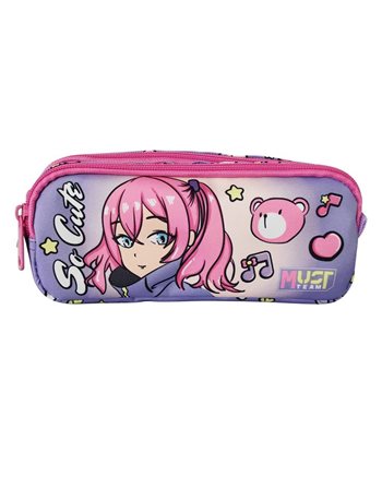 ΚΑΣΕΤΙΝΑ MUST TEAM 21x6x9 2ΦΕΡΜΟΥΑΡ SO CUTE  Κασετίνες Βαρελάκι