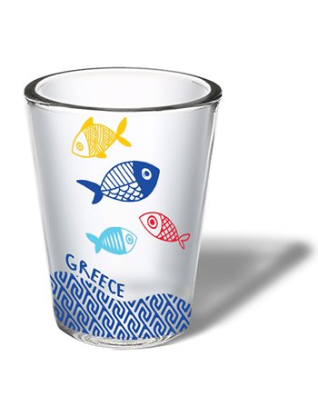 SHOT GLASS GREECE - FISH  Αναμνηστικά Δώρα