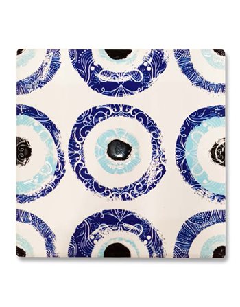CERAMIC COASTER-CORK - SQUARE EYE GREECE 2  Αναμνηστικά Δώρα