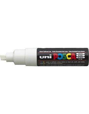 ΜΑΡΚΑΔΟΡΟΣ UNI POSCA PC-8K ΧΟΝΔΡΟ WHITE  Μαρκαδόροι Ζωγραφικής