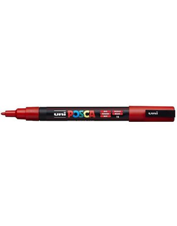 ΜΑΡΚΑΔΟΡΟΣ UNI POSCA PC-3M FINE RED  Μαρκαδόροι Ζωγραφικής