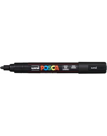 ΜΑΡΚΑΔΟΡΟΣ UNI POSCA PC-5M MEDIUM BLACK  Μαρκαδόροι Ζωγραφικής