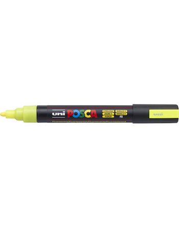 ΜΑΡΚΑΔΟΡΟΣ UNI POSCA PC-5M MEDIUM FLUO YELLOW  Μαρκαδόροι Ζωγραφικής
