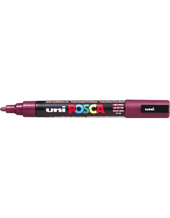 ΜΑΡΚΑΔΟΡΟΣ UNI POSCA PC-5M MEDIUM RED WINE  Μαρκαδόροι Ζωγραφικής