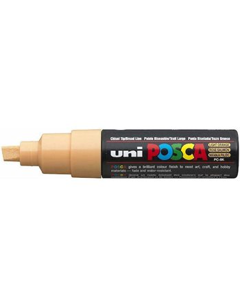 ΜΑΡΚΑΔΟΡΟΣ UNI POSCA PC-8K ΧΟΝΔΡΟ LIGHT ORANGE  Μαρκαδόροι Ζωγραφικής