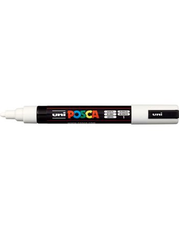 ΜΑΡΚΑΔΟΡΟΣ UNI POSCA PC-5M MEDIUM WHITE  Μαρκαδόροι Ζωγραφικής