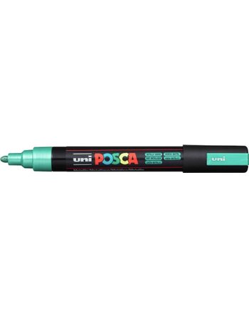 ΜΑΡΚΑΔΟΡΟΣ UNI POSCA PC-5M MEDIUM METALLIC GREEN  Μαρκαδόροι Ζωγραφικής