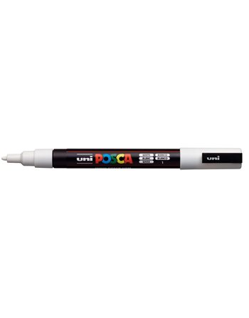 ΜΑΡΚΑΔΟΡΟΣ UNI POSCA PC-3M FINE WHITE  Μαρκαδόροι Ζωγραφικής
