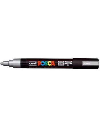 ΜΑΡΚΑΔΟΡΟΣ UNI POSCA PC-5M MEDIUM SILVER  Μαρκαδόροι Ζωγραφικής