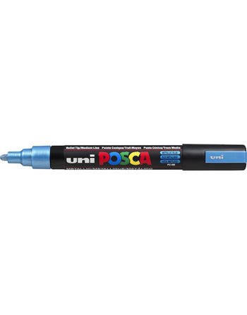 ΜΑΡΚΑΔΟΡΟΣ UNI POSCA PC-5M MEDIUM METALLIC BLUE  Μαρκαδόροι Ζωγραφικής