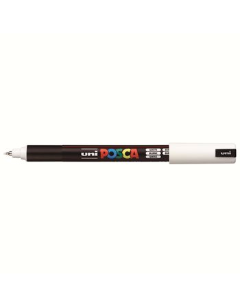 ΜΑΡΚΑΔΟΡΟΣ UNI POSCA PC-1MR EXTRA FINE WHITE  Μαρκαδόροι Ζωγραφικής