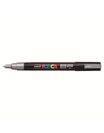 ΜΑΡΚΑΔΟΡΟΣ UNI POSCA PC-3M FINE SILVER  Μαρκαδόροι Ζωγραφικής