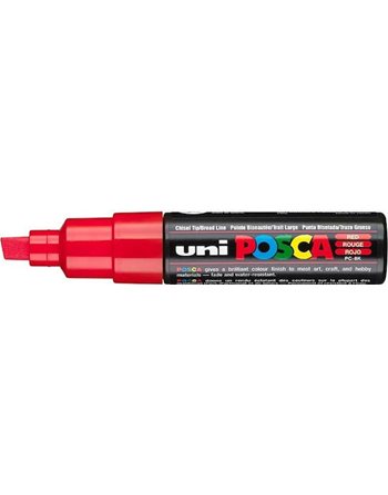 ΜΑΡΚΑΔΟΡΟΣ UNI POSCA PC-8K ΧΟΝΔΡΟ RED  Μαρκαδόροι Ζωγραφικής