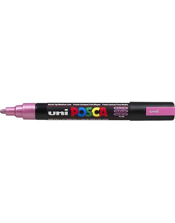 ΜΑΡΚΑΔΟΡΟΣ UNI POSCA PC-5M MEDIUM METALLIC PINK  Μαρκαδόροι Ζωγραφικής