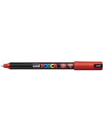 ΜΑΡΚΑΔΟΡΟΣ UNI POSCA PC-1MR EXTRA FINE RED  Μαρκαδόροι Ζωγραφικής