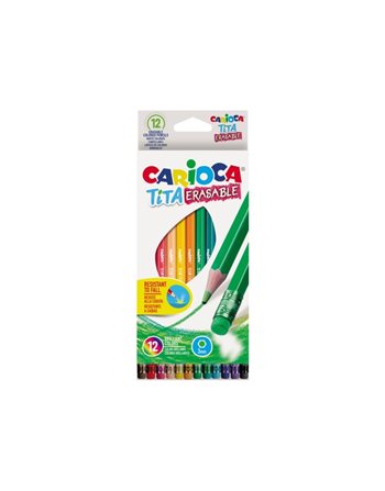 COLORED PENCILS CARIOCA 42897 TITA ERASABLE 12pcs  Buntstifte