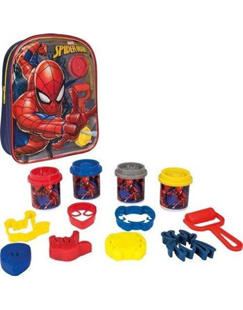 AS DOUGH MARVEL SPIDERMAN BACKPACK WITH 4 POTS  Knete