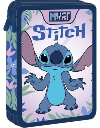 ΚΑΣΕΤΙΝΑ ΔΙΠΛΗ ΓΕΜΑΤΗ MUST TEAM 15x5x21 LILO & STITCH FLOWERS  Κασετίνες Γεμάτες