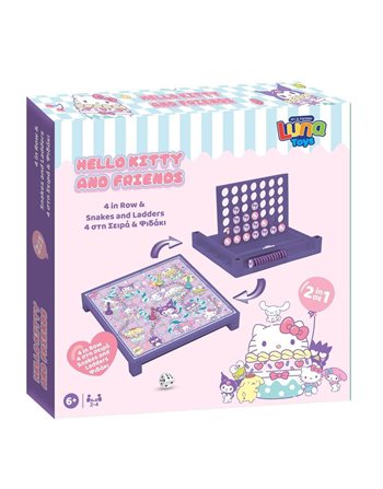 LUNA BOARD GAME 4 IN A ROW & SNAKES HELLO KITTY & FRIENDS  Kinderspiele