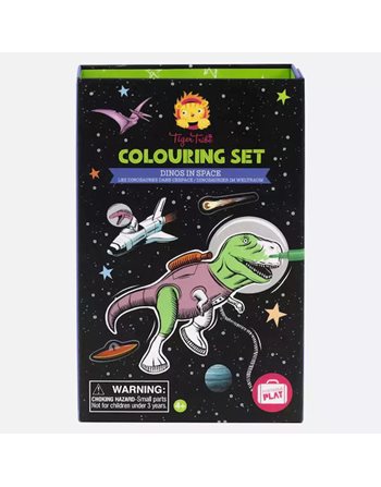 DINOS IN SPACE COLOURING SET  Malerei