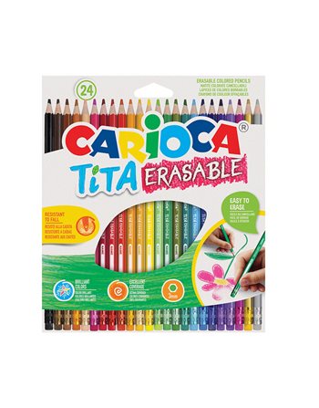 COLORED PENCILS CARIOCA 42938 TITA ERASABLE 24pcs  Buntstifte