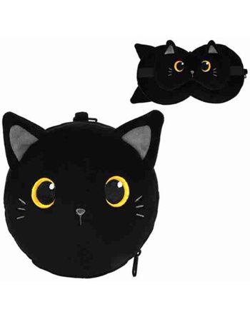 ΜΑΞΙΛΑΡΙ i-TOTAL XL2527 BLACK CAT+SLEEP MASK 19x18cm  Μαξιλάρια