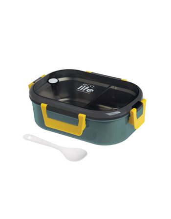 ΦΑΓΗΤΟΔΟΧΕΙΟ ECOLIFE ΜΕ ΧΩΡΙΣΜΑ 900ml FOREST GREEN  Φαγητοδοχεία