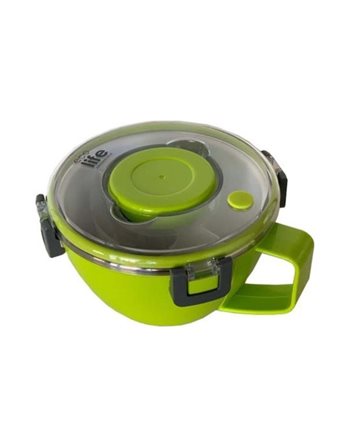 ECOLIFE LUNCH BOX 'ROUND' DOUBLE WALL 850ml GREEN  Brotdosen