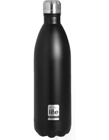 ΜΕΤΑΛΛΙΚΟ ΜΠΟΥΚΑΛΙ ΘΕΡΜΟΣ ECOLIFE 1lt ΜΑΥΡΟ  Παγούρια Θερμός