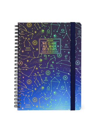 LEGAMI LARGE WEEKLY SPIRAL BOUND DIARY 2026 12 MONTHS - STARS  Wöchentlich
