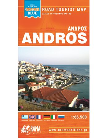 ANDROS ORANGE BLUE MINI MAP  Maps and Travel Guides