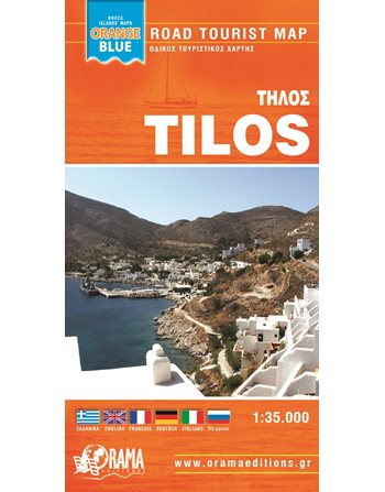 TILOS ORANGE BLUE MINI MAP  Maps and Travel Guides